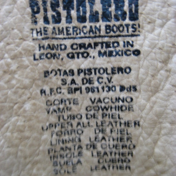 Pistolero All Leather Black Cowboy Boots Mens 9.5 main image 8